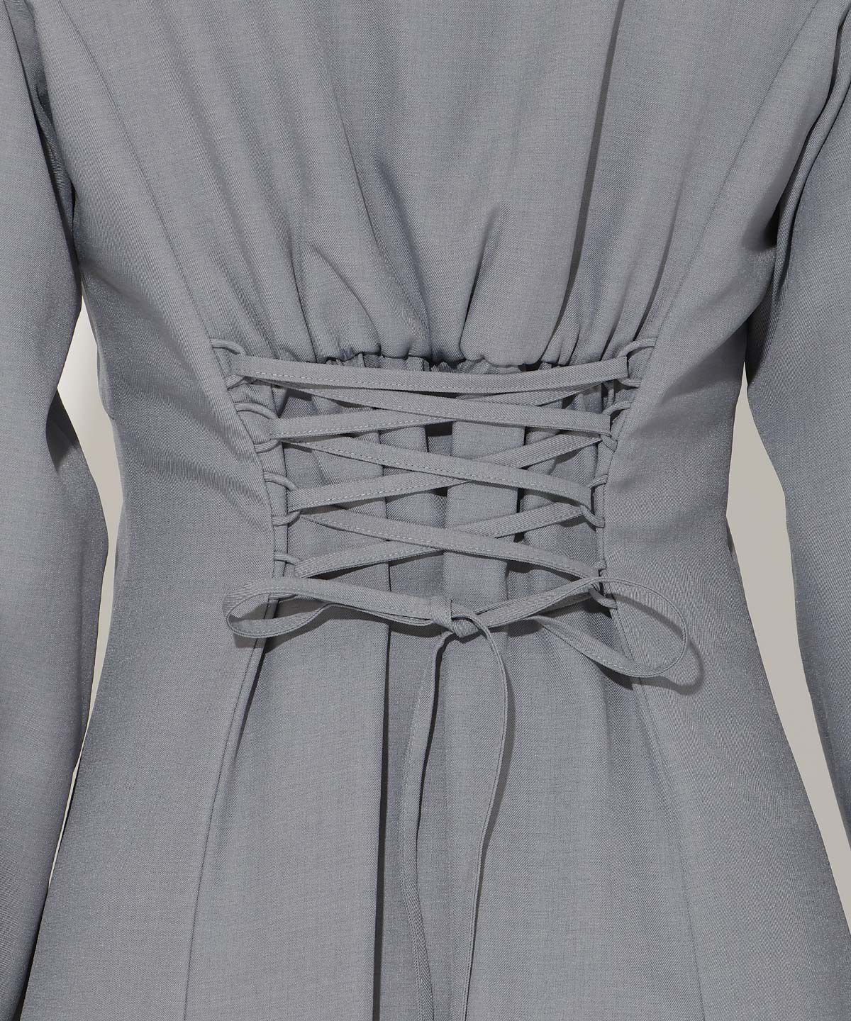 アンドクチュール「レイヤード襟フロントZIPワンピース」|ワンピース|