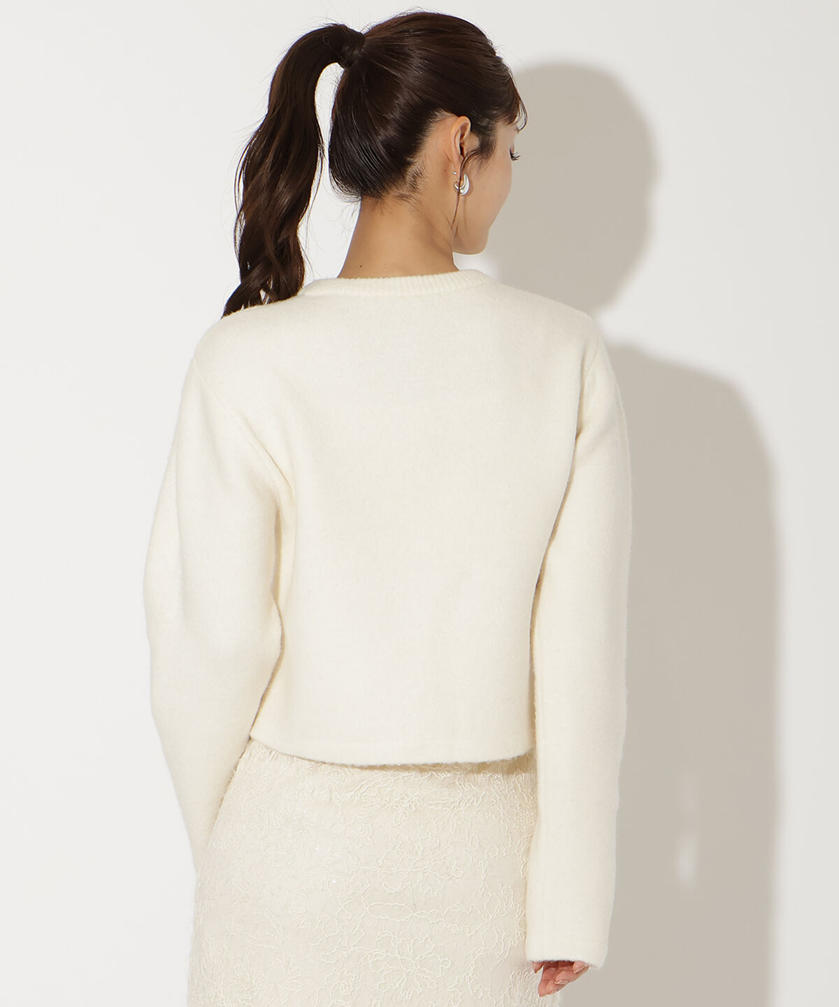 アンドクチュール「ビジュー付きニットカーディガン」|カーディガン|