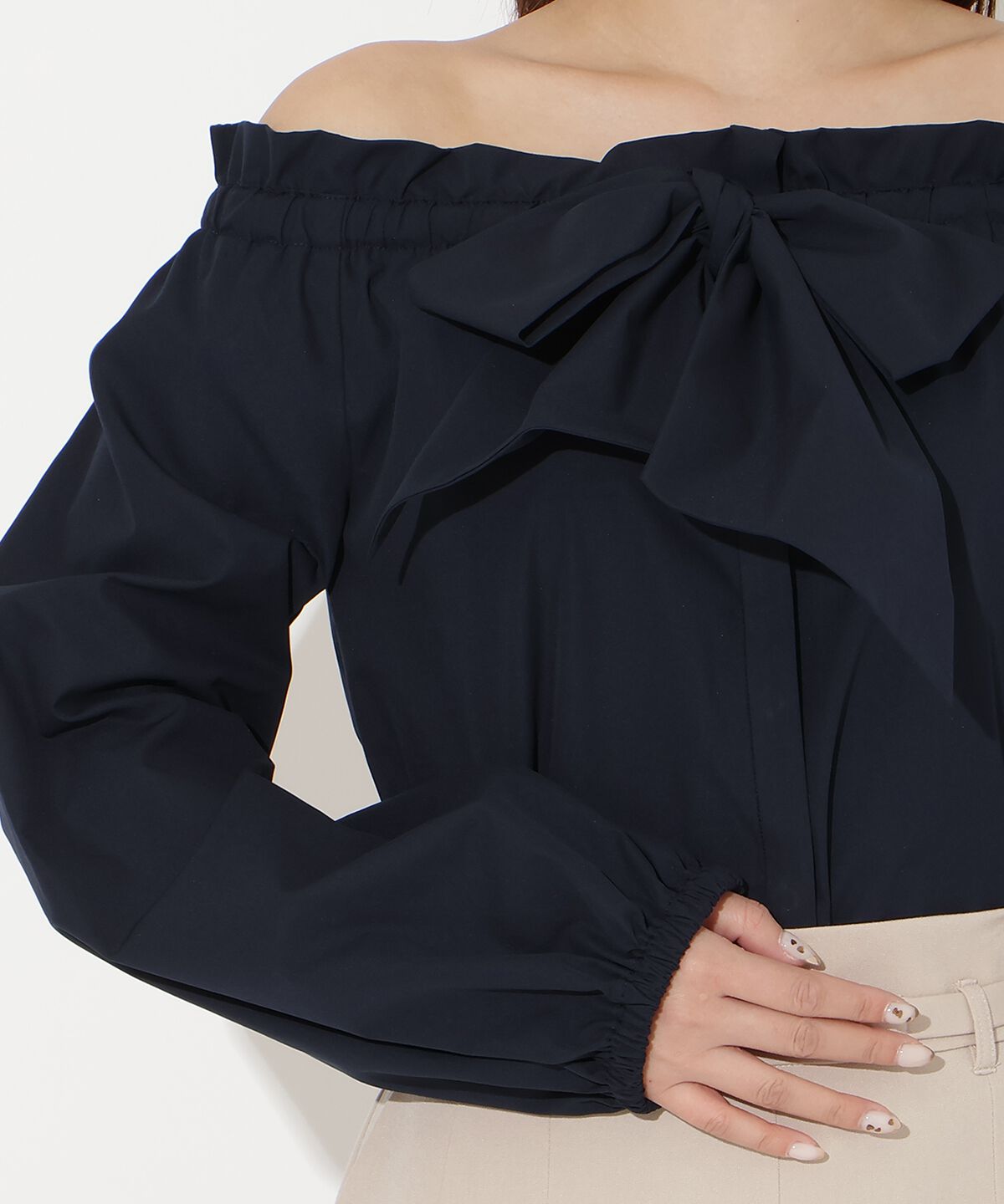 アンドクチュール「ドロストボウタイ2WAYブラウス」|シャツ・ブラウス|