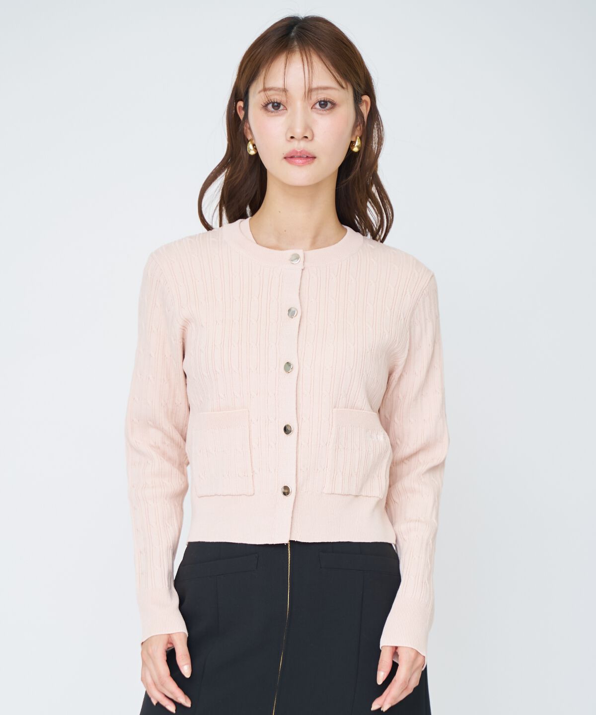 アンドクチュール「ケーブル編みカーディガンアンサンブル」|カーディガン|