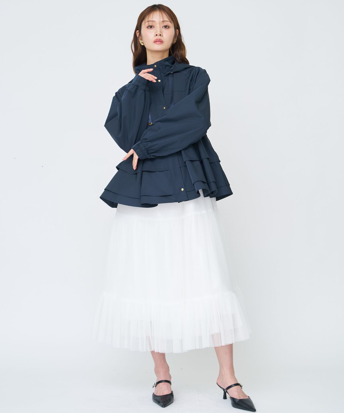 アンドクチュール「ペプラムマウンテンパーカー」|アウトドア|