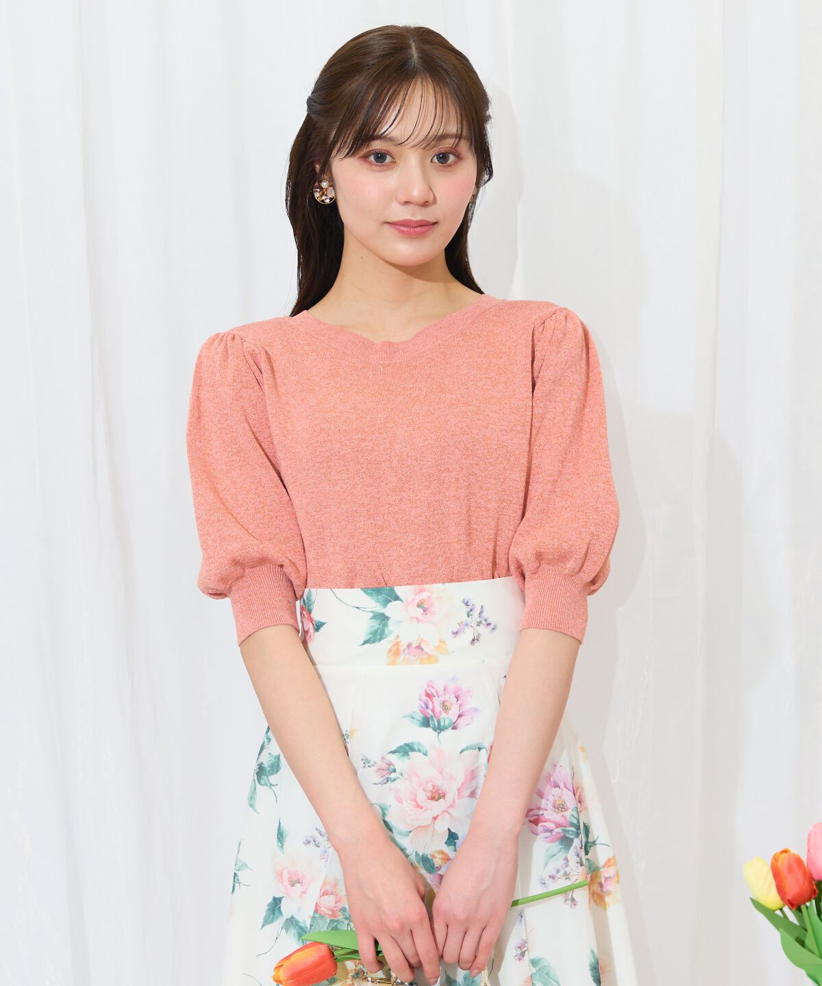 WILLSELECTION「2WAYリボンラメニットプルオーバー」|ニット・セーター|