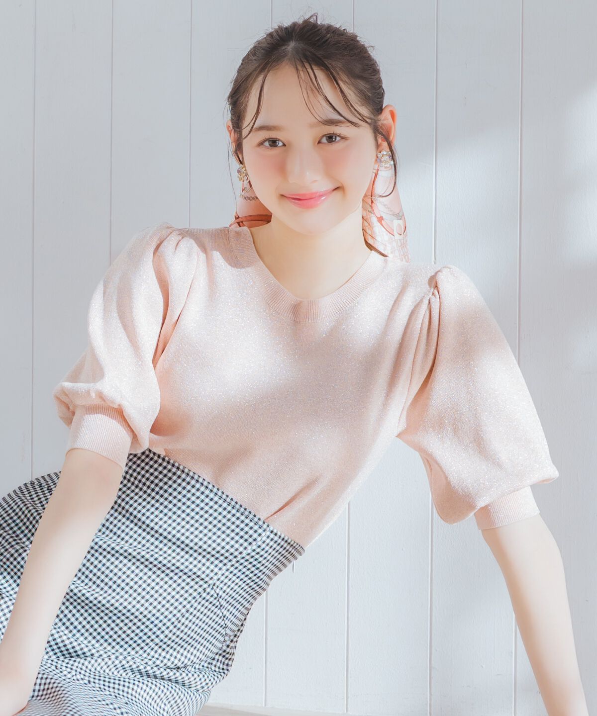 WILLSELECTION「2WAYリボンラメニットプルオーバー」|ニット・セーター|