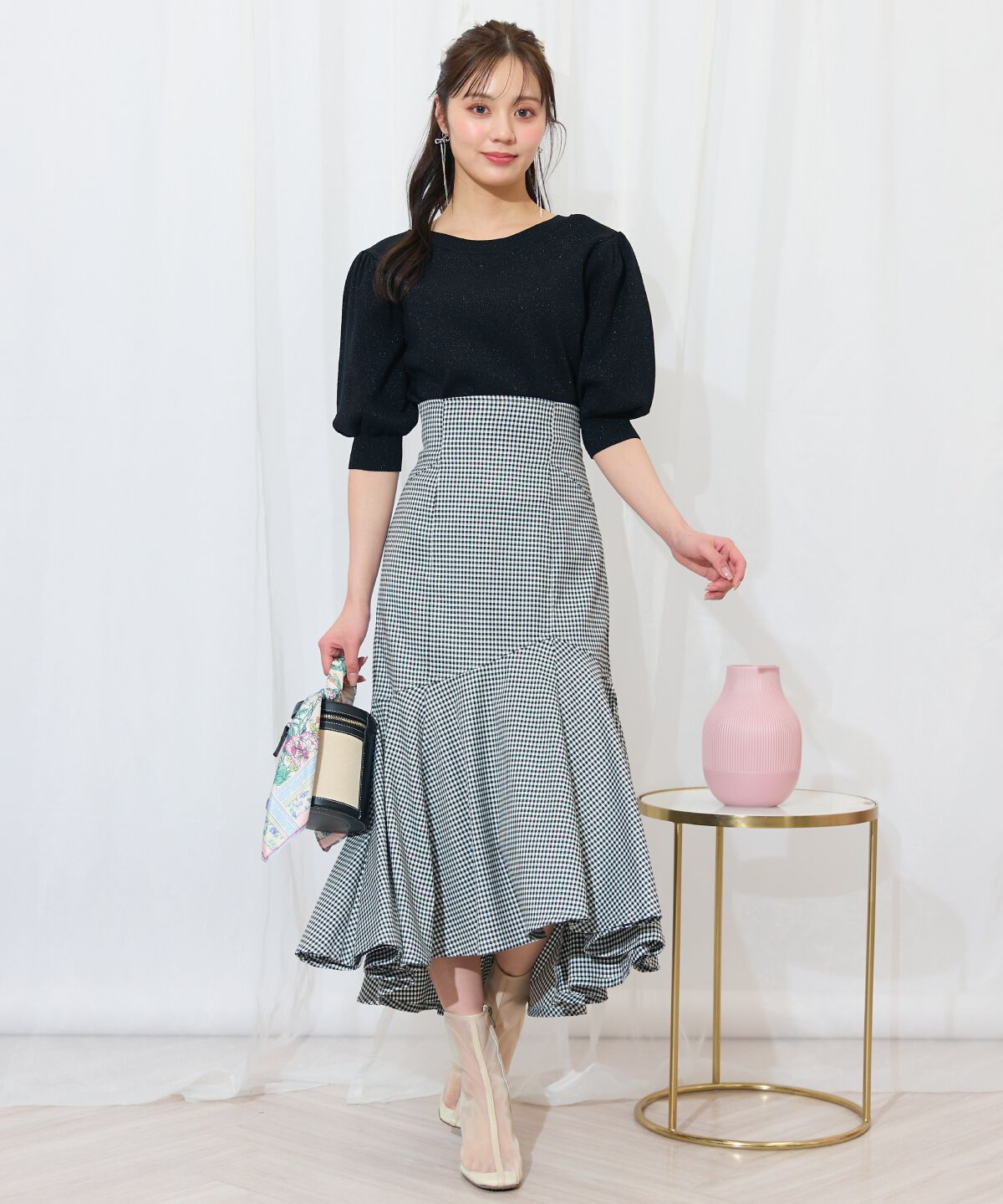 WILLSELECTION「2WAYリボンラメニットプルオーバー」|ニット・セーター|