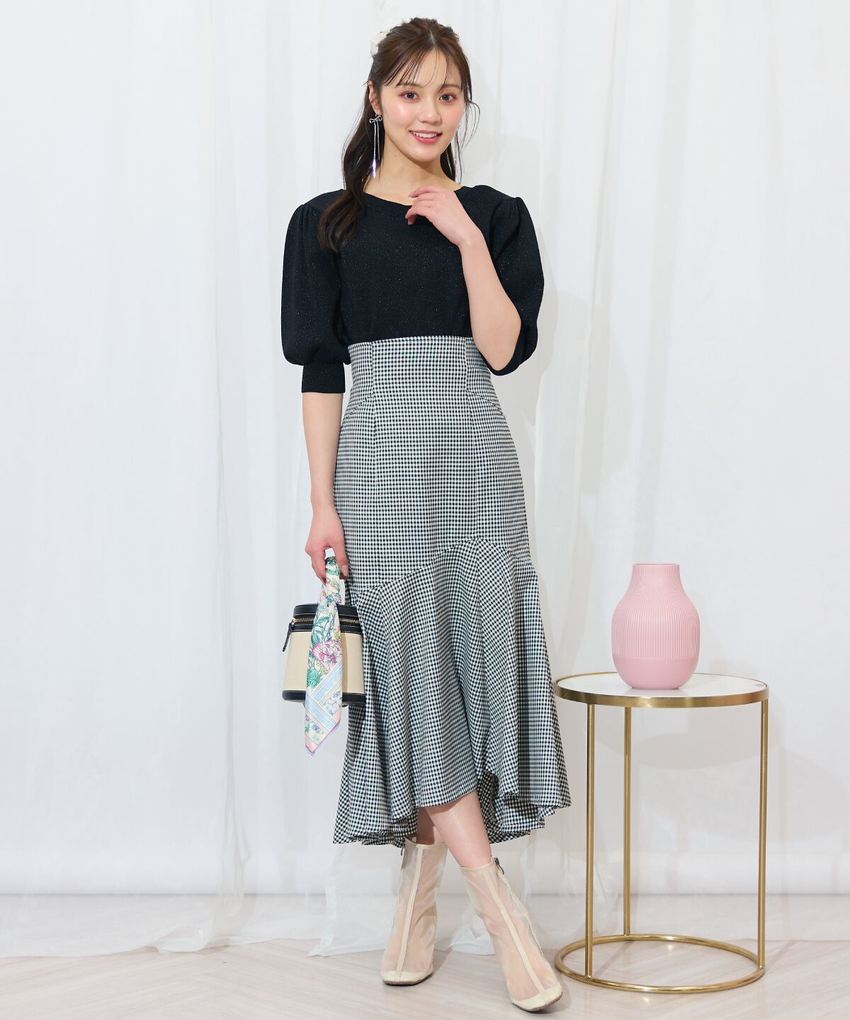 WILLSELECTION「2WAYリボンラメニットプルオーバー」|ニット・セーター|