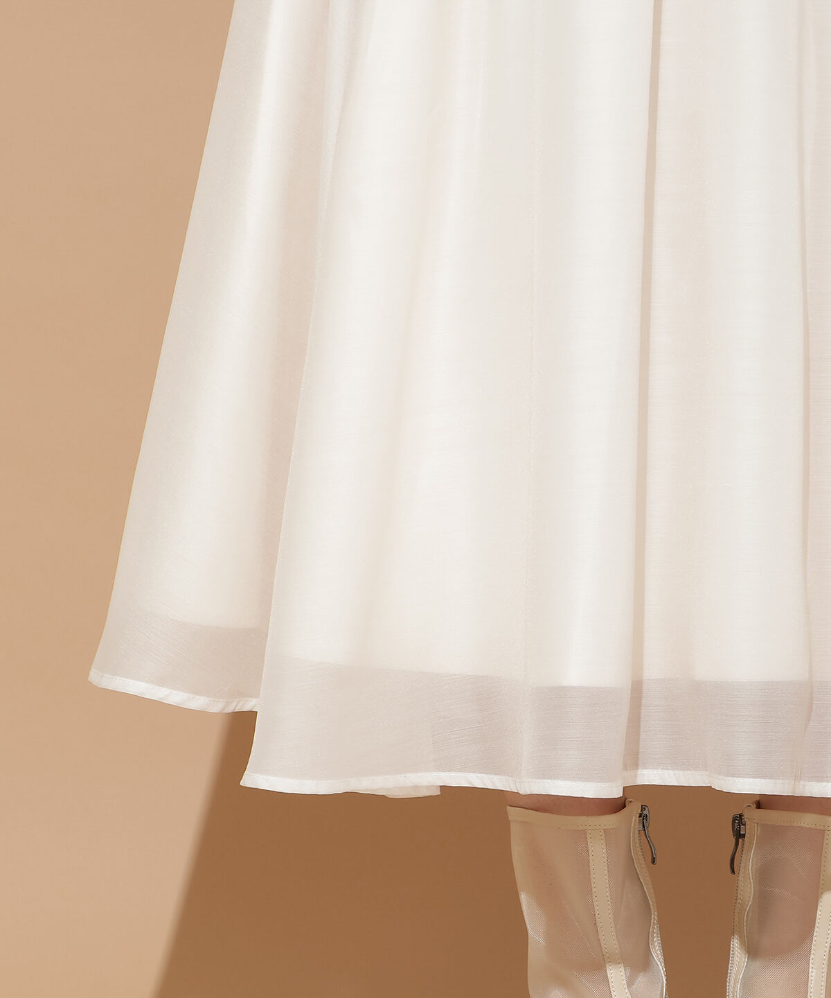 WILLSELECTION「オーガンジータックフレアスカート」|フレア|