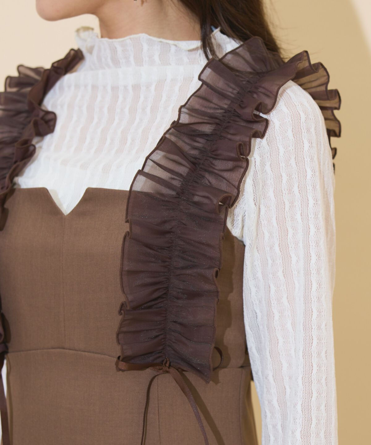 WILLSELECTION「フリルショルダーマーメイドワンピース」|ワンピース|