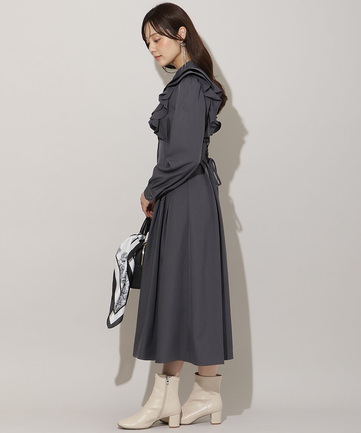 WILLSELECTION「ナローリボンフリルシャツワンピース」|ワンピース|