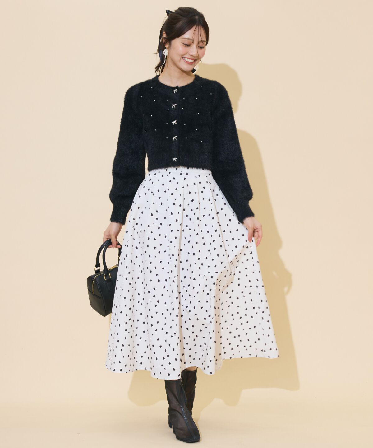 WILLSELECTION「パール＆ビジューフェザーカーディガン」|カーディガン|