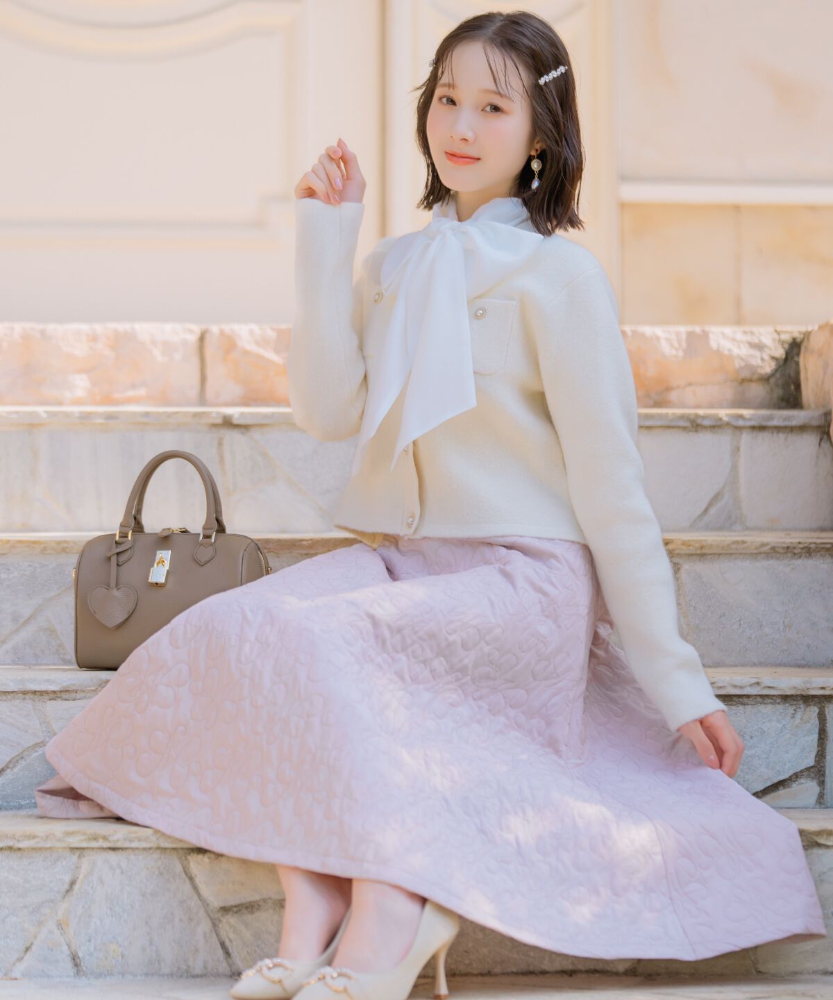 WILLSELECTION「キルティングボリュームフレアスカート」|フレア|