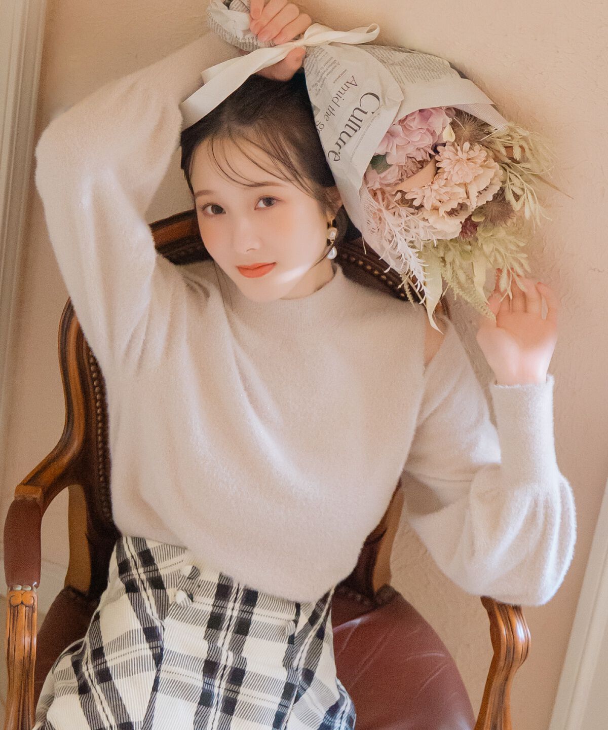 WILLSELECTION「ショルダースリットフェザープルオーバー」|ニット・セーター|