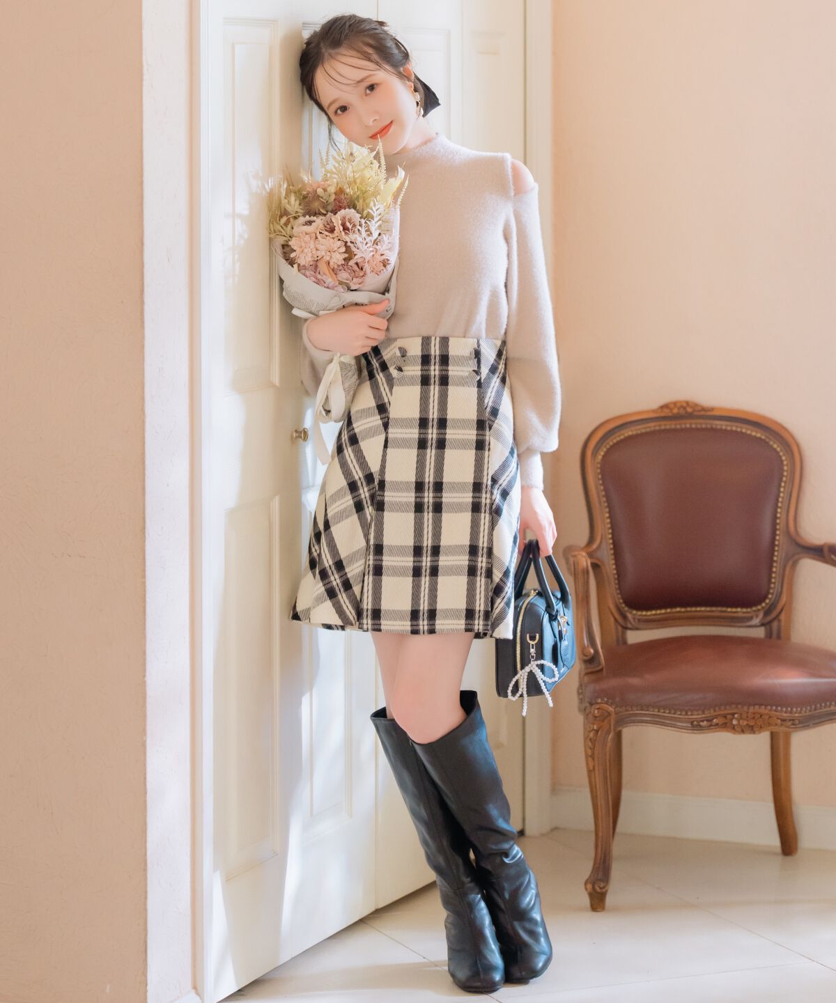 WILLSELECTION「ショルダースリットフェザープルオーバー」|ニット・セーター|