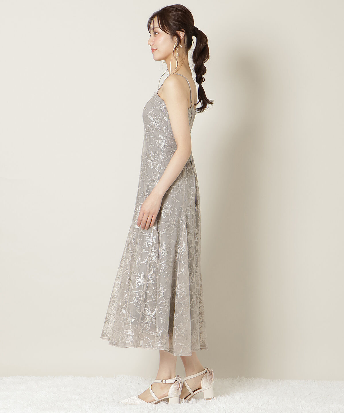 WILLSELECTION「フラワーレースキャミワンピース」|ドレス|