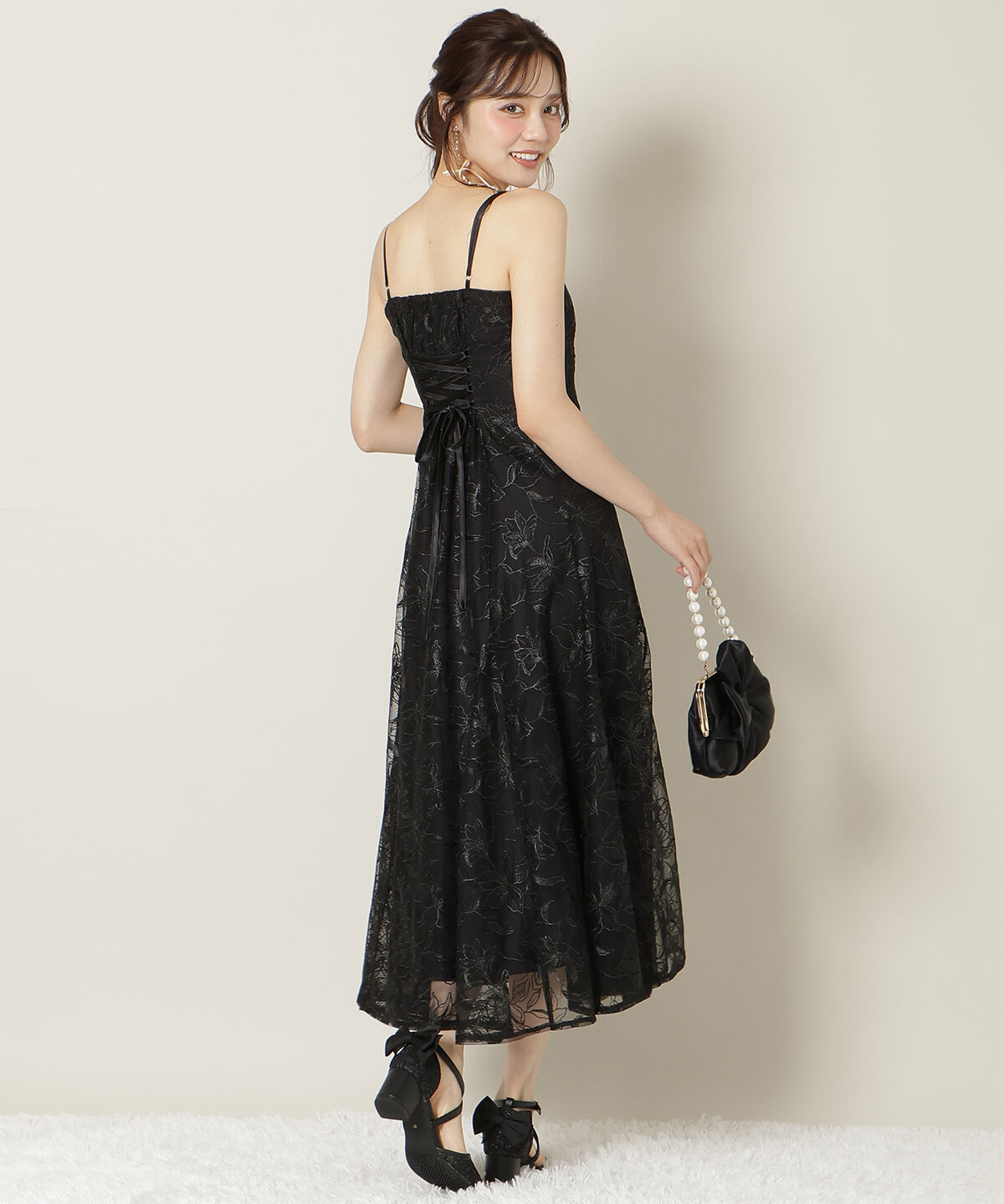 WILLSELECTION「フラワーレースキャミワンピース」|ドレス|