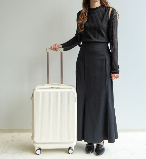 Jewelna Rose「Jewelna Rose エルダートローリー カップホルダー付 51/63リットル 05402」|キャリーケース|オフホワイト