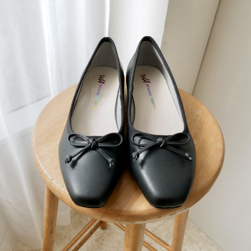 WA Oriental TRaffic「スクエアトゥフラットバレエシューズ/32106」|パンプス|BLACK