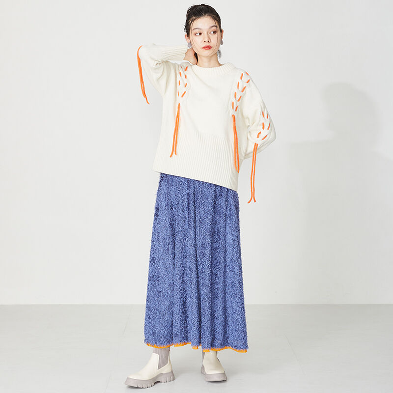 ORiental TRaffic「トラックソールリブニットブーツ/31404」|ショートブーツ|