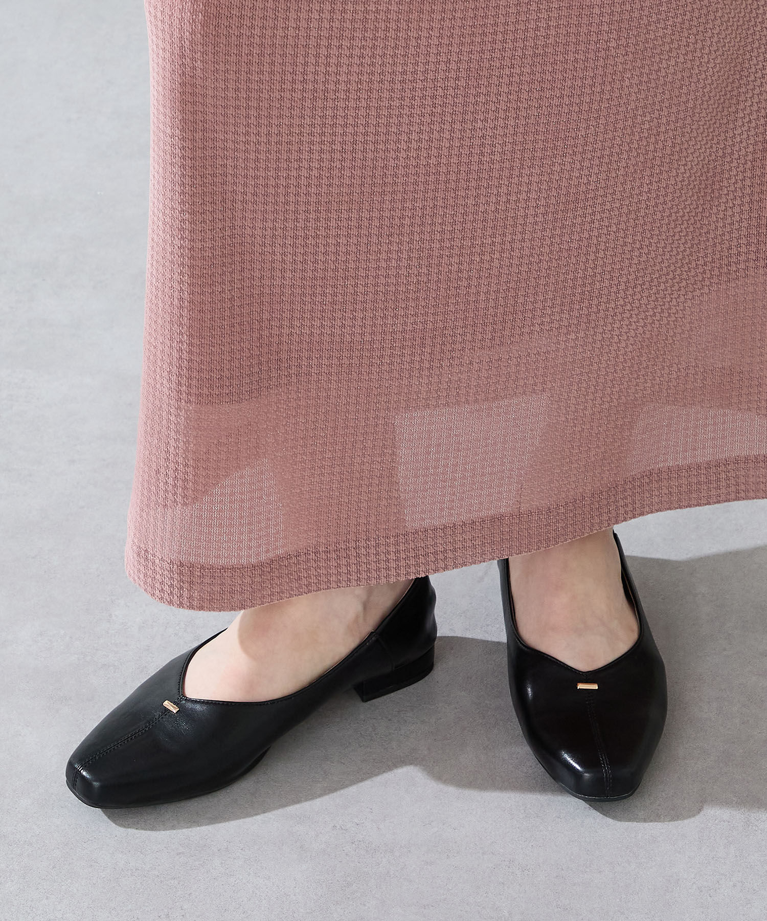 ORiental TRaffic「ゴールドパーツVカットバブーシュ/51312」|パンプス|BLACK