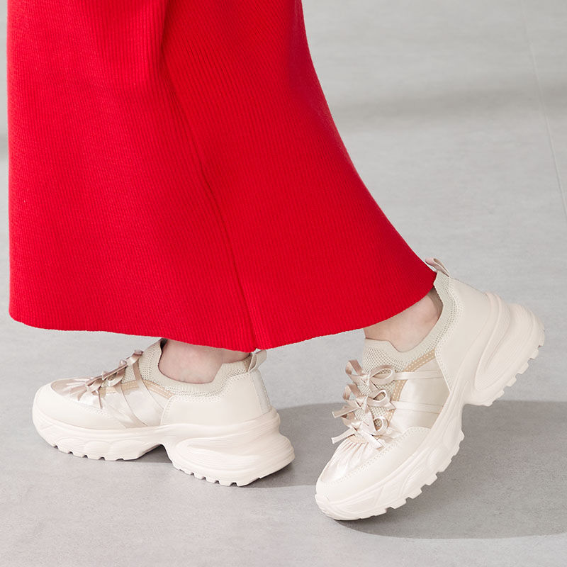 ORiental TRaffic「リボン ディテール ニット スニーカー /OT3787」|スニーカー|