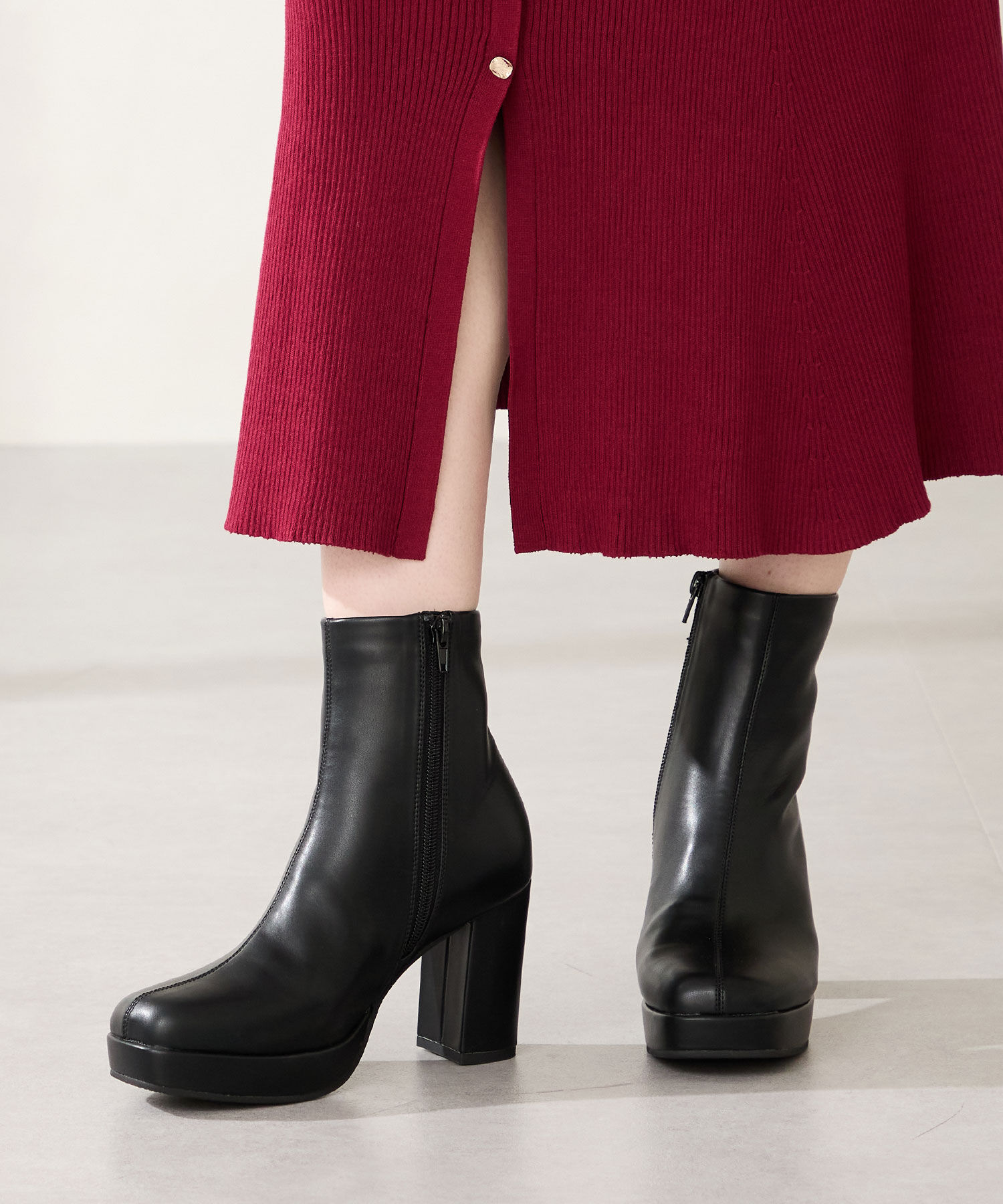 ORiental TRaffic「プラットフォームヒールショートブーツ/51410」|ショートブーツ|