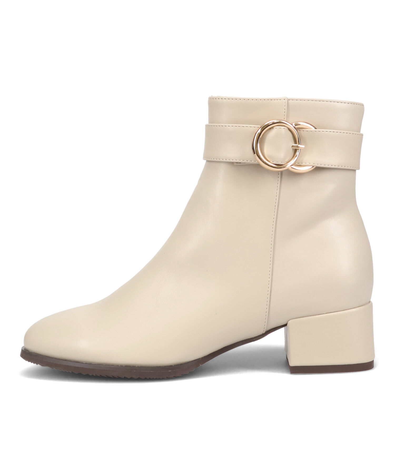 WA Oriental TRaffic「サークルバックル ショートブーツ /52401 ヒール4.5ｃｍ 太ヒール」|ショートブーツ|