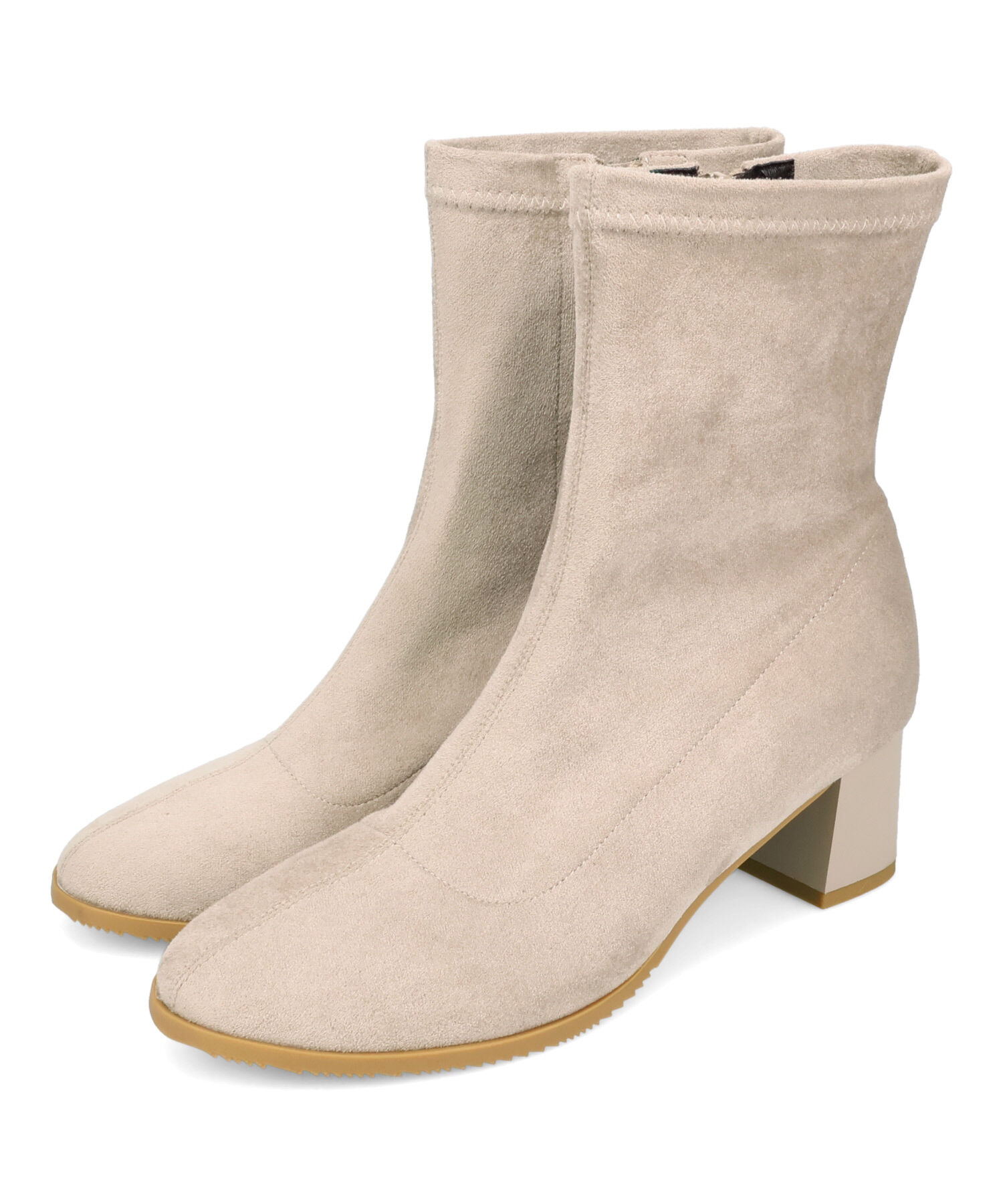 WA Oriental TRaffic「チャンキーヒール ストレッチブーツ /52406 スエードブーツ」|ショートブーツ|