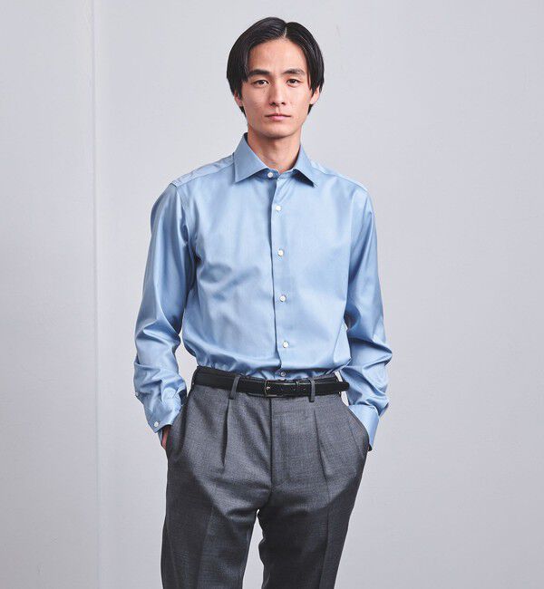 UNITED ARROWS「イージーケア AG ツイル セミワイドカラーシャツ -抗菌防臭-」|シャツ・ブラウス|