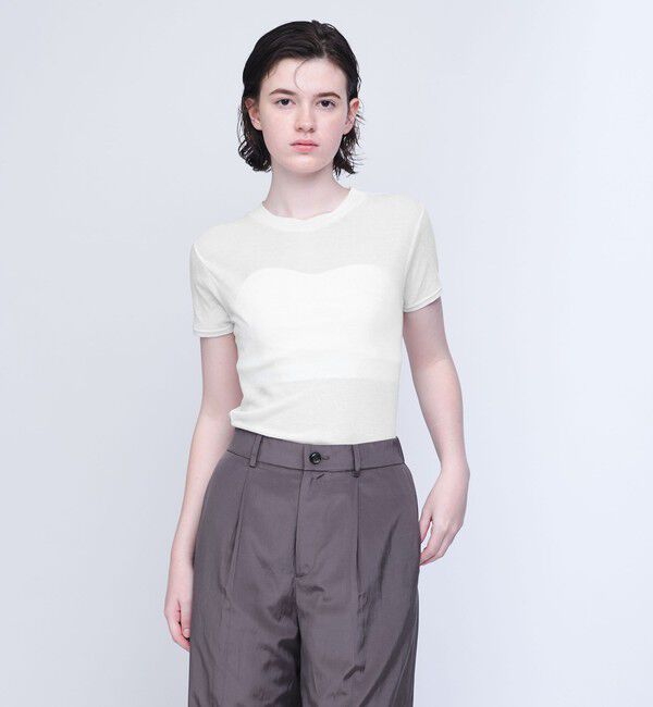 AEWEN MATOPH「＜AEWEN MATOPH＞シアー Tシャツ」|Tシャツ・カットソー|WHITE