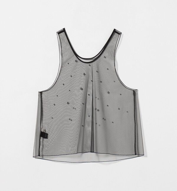 AEWEN MATOPH「＜AEWEN MATOPH＞チュール イミテーションパール ノースリーブブラウス」|シャツ・ブラウス|