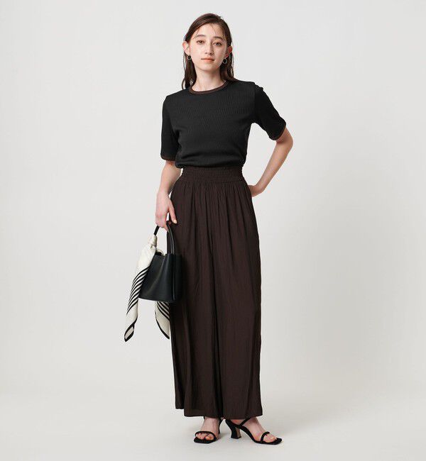 UNITED ARROWS「リブバイカラーパイピング ショートスリーブカットソー」|Tシャツ・カットソー|