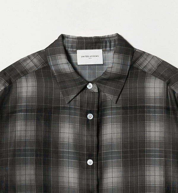 UNITED ARROWS「オーガンジー プリント シャツ ‐ウォッシャブル‐」|シャツ・ブラウス|