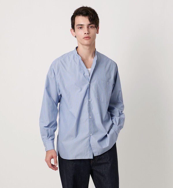 UNITED ARROWS「カリビアーナミルズ ポプリン バンドカラーシャツ」|シャツ・ブラウス|