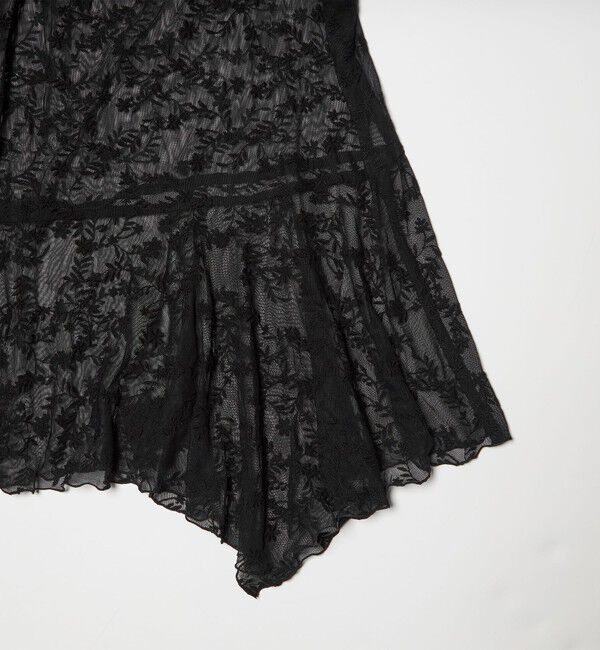 UNITED ARROWS「レース イレギュラー フリル ブラウス」|シャツ・ブラウス|