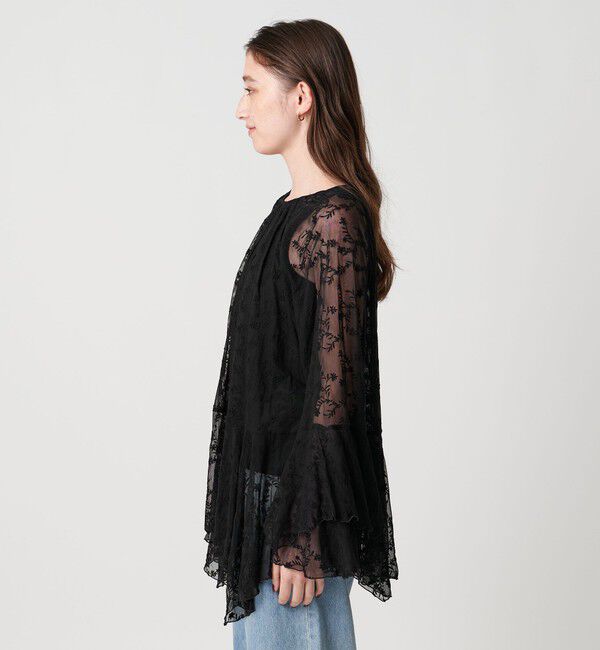 UNITED ARROWS「レース イレギュラー フリル ブラウス」|シャツ・ブラウス|