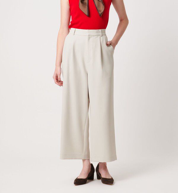 UNITED ARROWS「ダブルクロス クロップドパンツ -ウォッシャブル-」|その他|OFF WHITE