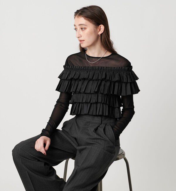 UNITED ARROWS「ギャザー マルチ ニット ‐ウォッシャブル‐」|ニット・セーター|