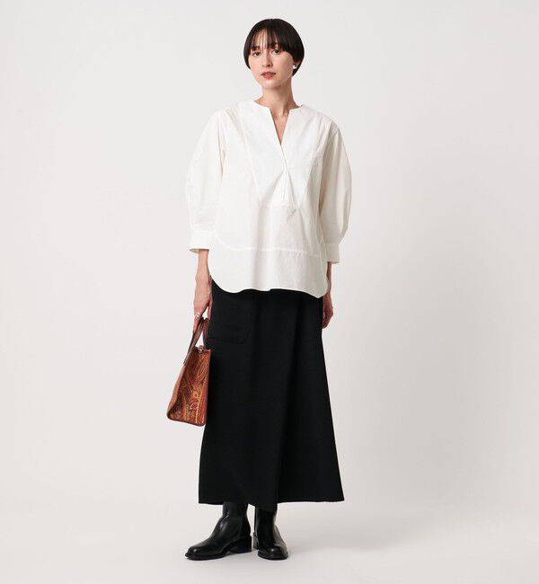 UNITED ARROWS「オックス コンビ シャツ ブラウス ‐ウォッシャブル‐」|シャツ・ブラウス|