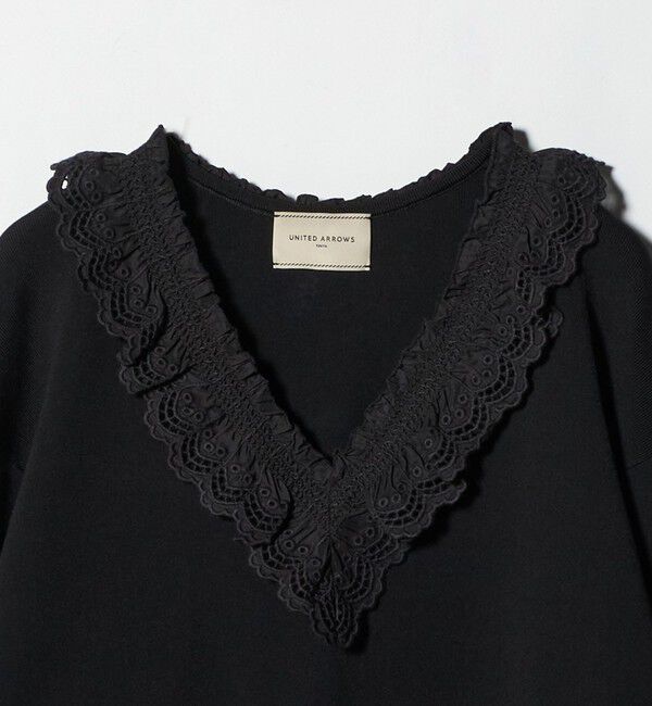 UNITED ARROWS「スカラップ レース フリル ニット‐ウォッシャブル‐」|ニット・セーター|