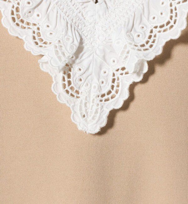 UNITED ARROWS「スカラップ レース フリル ニット‐ウォッシャブル‐」|ニット・セーター|