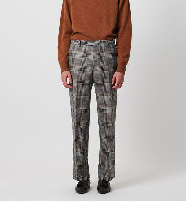 UNITED ARROWS「＜SOVEREIGN＞ ウール チェック ストレートパンツ」|スラックス|
