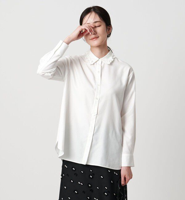 UNITED ARROWS「ミニフリルシャツ‐ウォッシャブル‐」|シャツ・ブラウス|