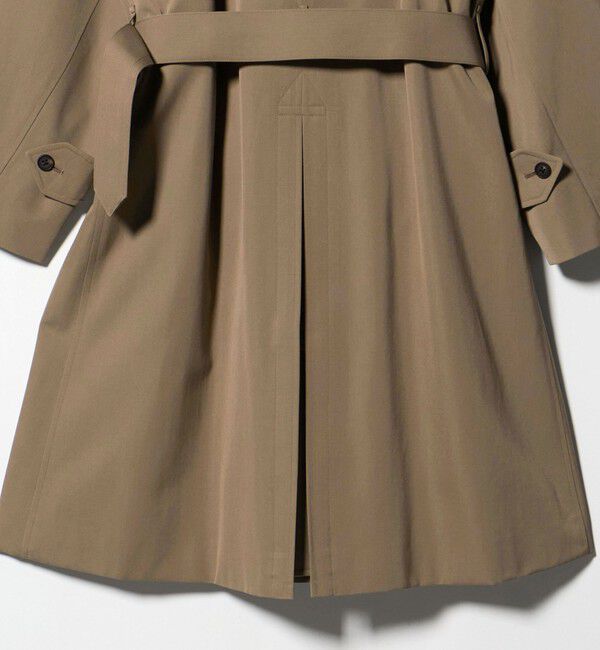 UNITED ARROWS「ウール コットン ギャバジン ベルテッド バルマカーンコート 撥水」|ステンカラーコート|