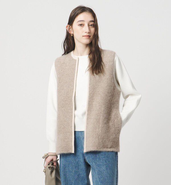 UNITED ARROWS「フォックスカシミヤ ジップ ベスト」|ベスト・ジレ|