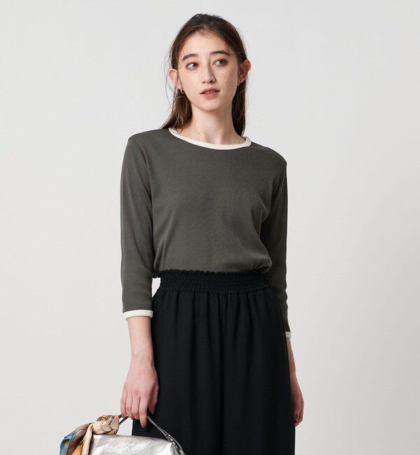 UNITED ARROWS「 リブ バイカラー パイピング カットソー」|Tシャツ・カットソー|