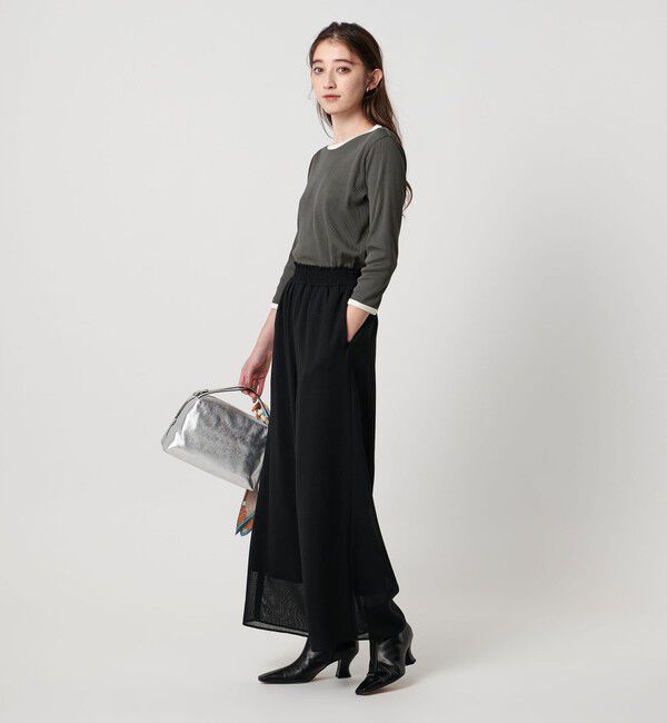 UNITED ARROWS「 リブ バイカラー パイピング カットソー」|Tシャツ・カットソー|