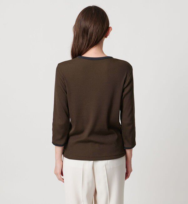 UNITED ARROWS「 リブ バイカラー パイピング カットソー」|Tシャツ・カットソー|