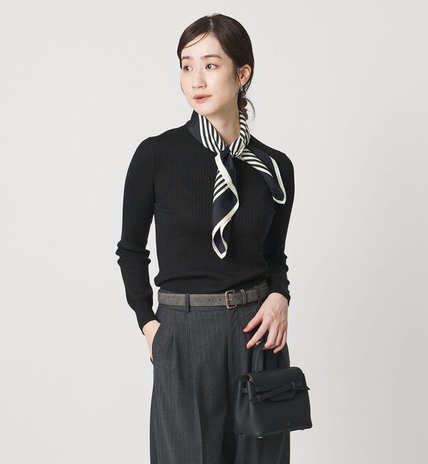 UNITED ARROWS「リブ クルーネック ニット」|ニット・セーター|