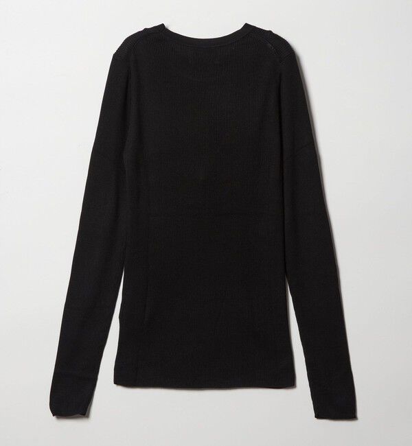 UNITED ARROWS「シルク リブ クルーネック ニット」|ニット・セーター|