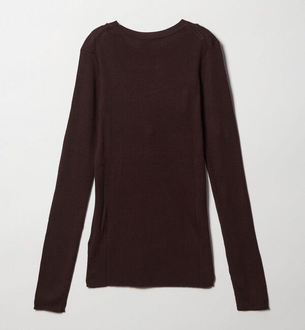 UNITED ARROWS「シルク リブ クルーネック ニット」|ニット・セーター|