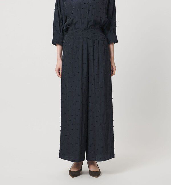 UNITED ARROWS「ドットカットジャガード イージー ワイド パンツ ‐ウォッシャブル‐」|チノ|